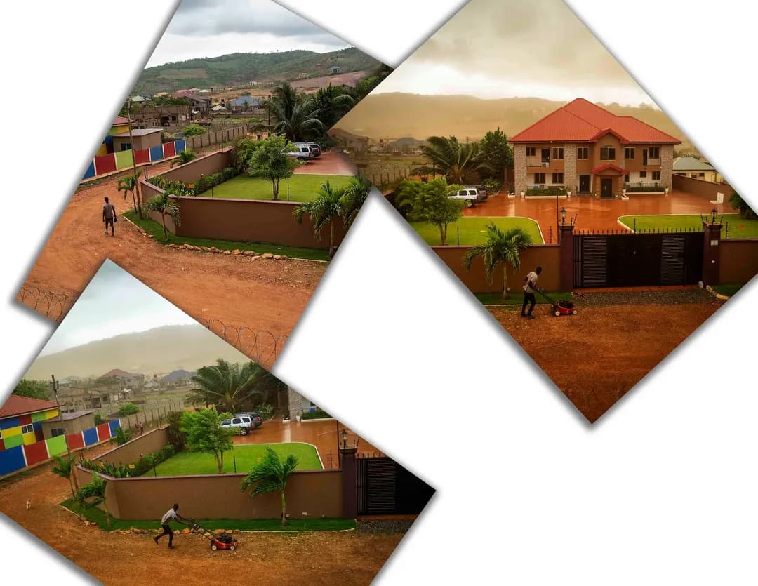 Ghana Love 1 — fancy house in storm ghana love 13x19