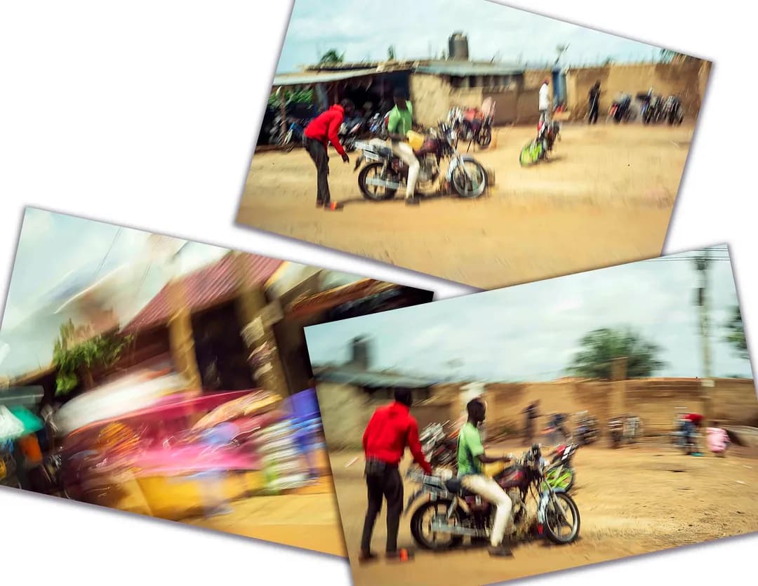Ghana Love 1 — blurry motorcycles ghana love 13x19 22